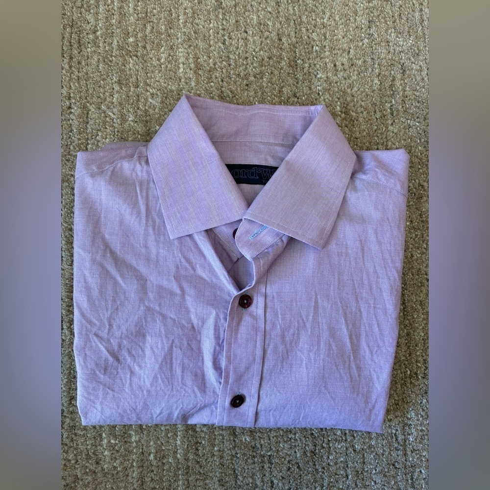 Lord Willy’s Men’s Dress Shirt in Lavender Butter Down Fit M Business Casual